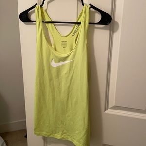 Nike pro neon yellow tank top